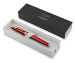 Ручка роллер Parker IM Premium T318  Red GT F черные чернила, в подарочной коробке