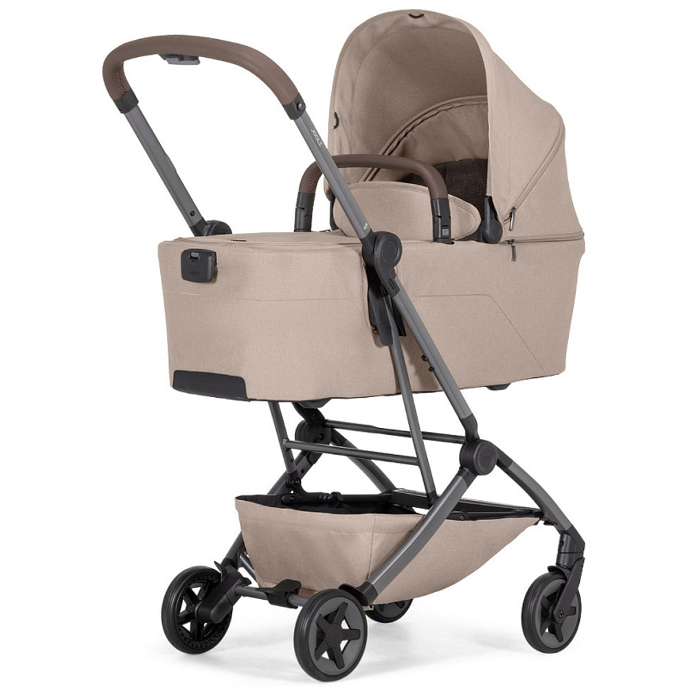 Коляска 2 в 1 Joolz Aer 2 с бампером Sandy Taupe/Mid Brown Carbon