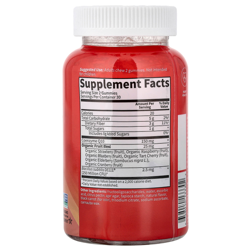 Garden of Life, Vitamin Code®, коэнзим Q10, клубничный вкус, 60 жевательных таблеток