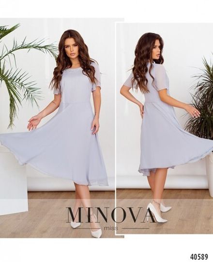 Платье 3148-серый Minova Фото 1