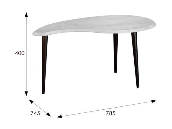 Стол журнальный BeautyStyle 19 дуб дымчатый/венге