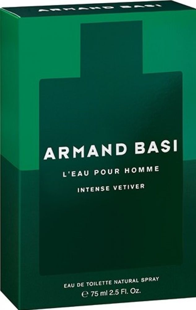 ARMAND BASI L&#39;Eau Pour Homme Intense Vetiver 75ml edT NEW