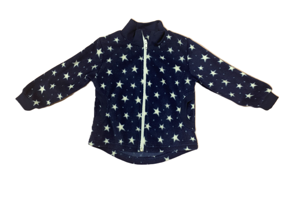 Толстовка на молнии с карманами из флиса на рост 74,80,92,98,104,110см