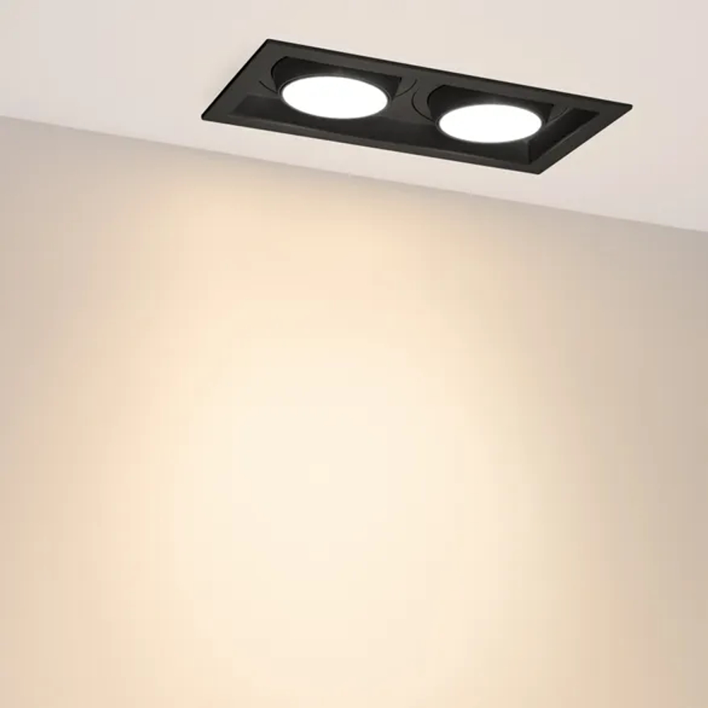 Светильник MS-VORTEX-BUILT-S250x140-2x30W Warm3000 (BK-BK, 50 deg, 230V) (Arlight, IP20 Металл, 5 лет) 058448