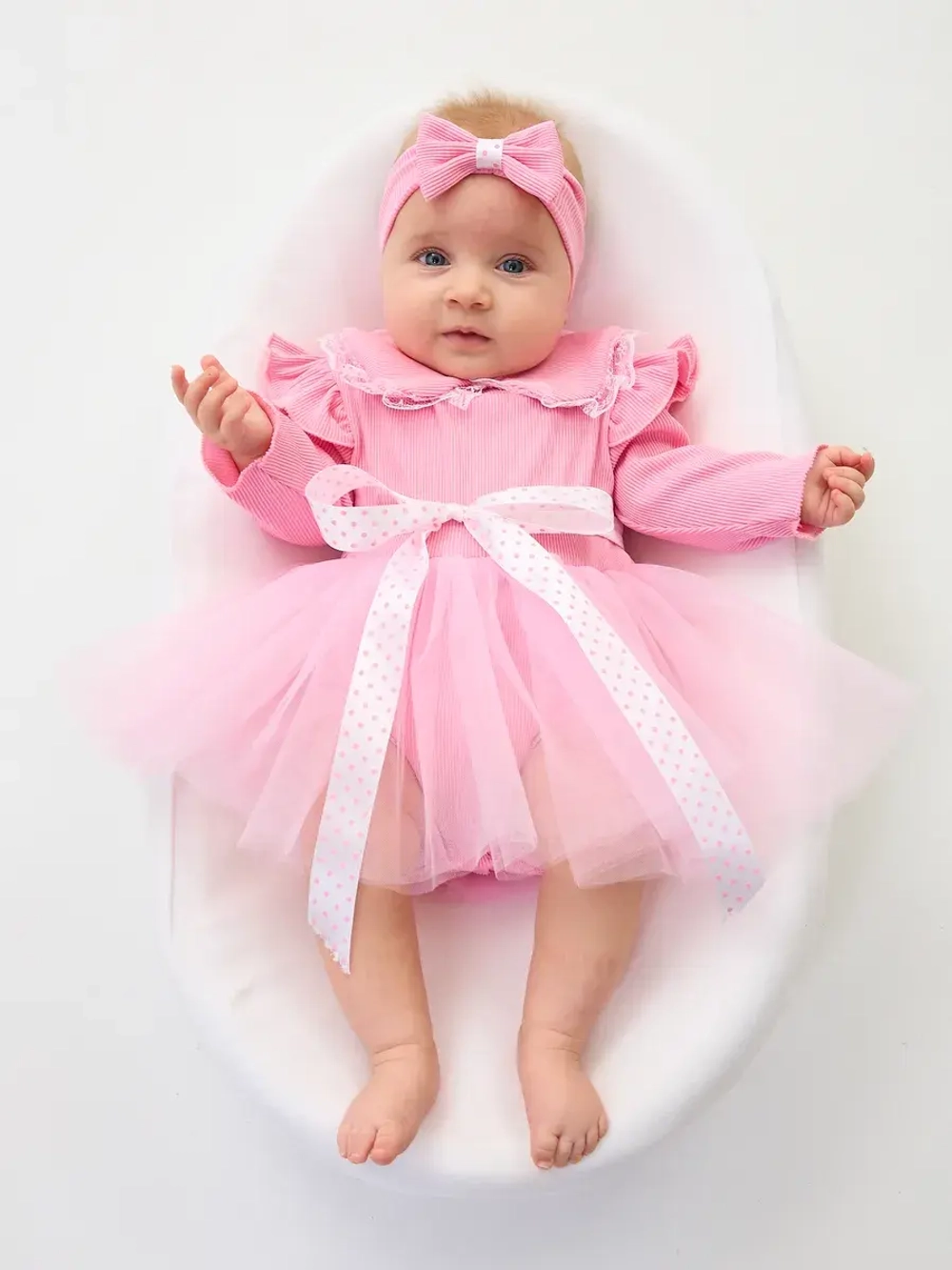 Платье-боди для новорожденной