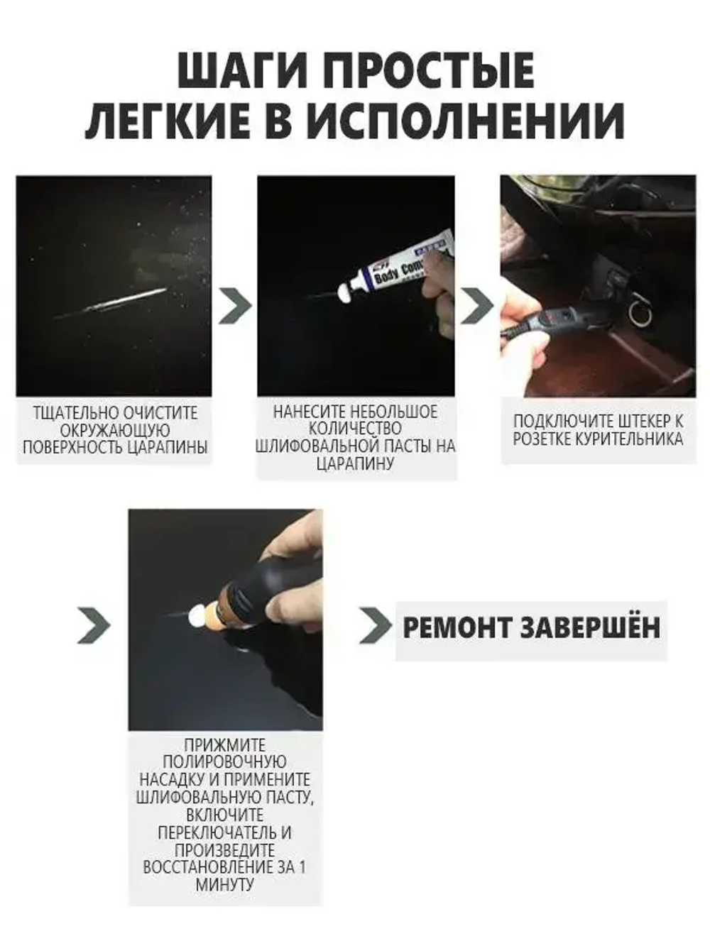 Мини-электрическая машина для полировки автомобилей 12 В Компактная ручная