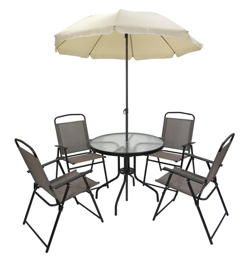 Набор мебели Ялта складной со спинкой арт.WR2119 светло-коричневый,  "Garden story"