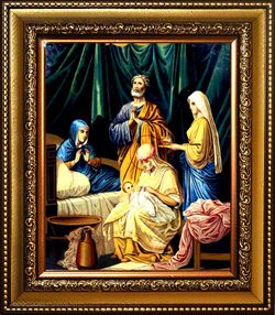 В раме.	Рождество Пресвятой Богородицы. Икона на холсте.