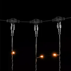 Светодиодный занавес 2*2 м., 400 желтых LED ламп, черный провод ПВХ, LTC (PCL402-11-2Y)