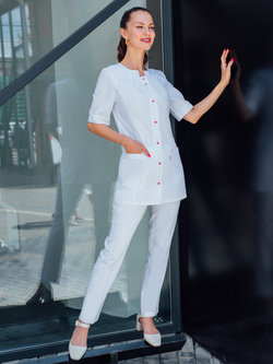 Блуза медицинская женская с отделкой MediS