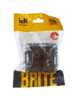 BRITE Аудиорозетка 4-местная РА10-БрТБ темная бронза IEK