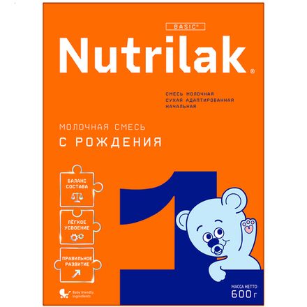 Смесь молочная Nutrilak 1 с 0 месяцев 600г