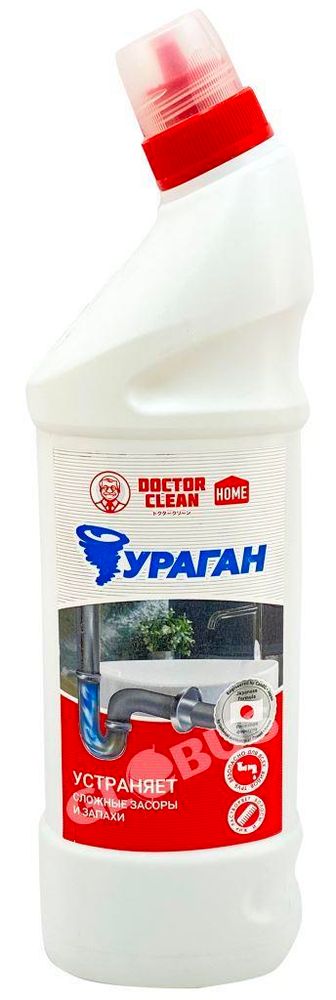 DOCTOR CLEAN УРАГАН СРЕДСТВО ДЛЯ УДАЛЕНИЯ ЗАСОРОВ 750МЛ