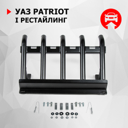 Защита рулевых тяг из трубы АвтоБроня для УАЗ Patriot I рестайлинг (V - все) 2014-2016 2016-н.в., сталь 2.5 мм, с крепежом, 222.06321.1