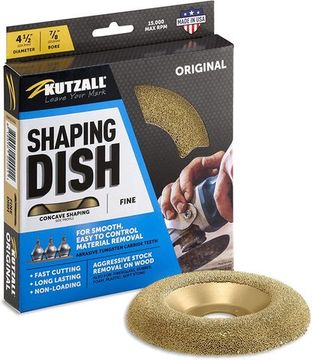 Диск шлифовальный Kutzall Dish Wheel, полукругл, золотой, fine (original), D115мм, посадка 22мм