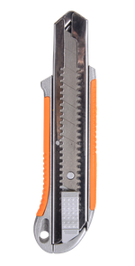 Нож с выдвижным лезвием 25 мм, металлический корпус, автоматический фиксатор, Вихрь