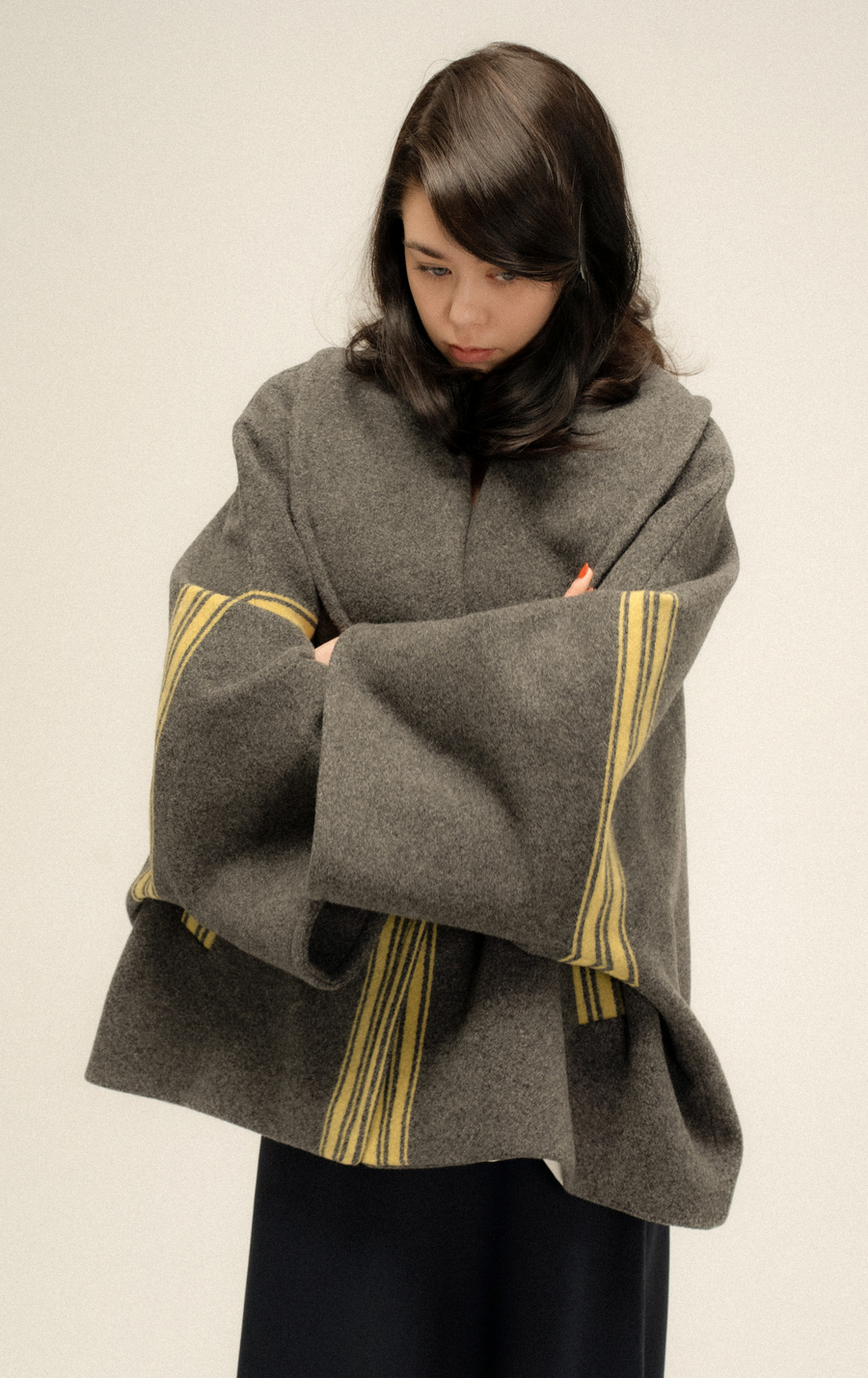 Пальто с широким воротом