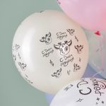 Шар (12''/30 см) Олененок в цветах, Ассорти, макарунс, 5 ст, 25 шт.