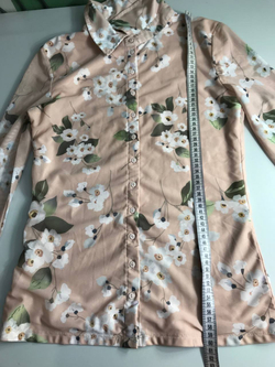 Рубашка Lime с цветами, крой по фигуре 44 размер