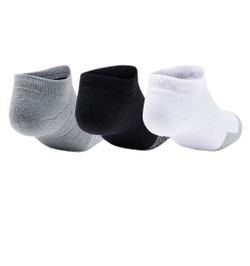 Теннисные носки Under Armour Youth HeatGear No Show Socks 3P - steel/white
