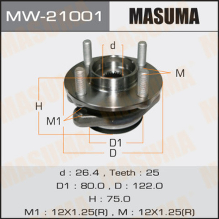 Ступичный узел Masuma MW21001