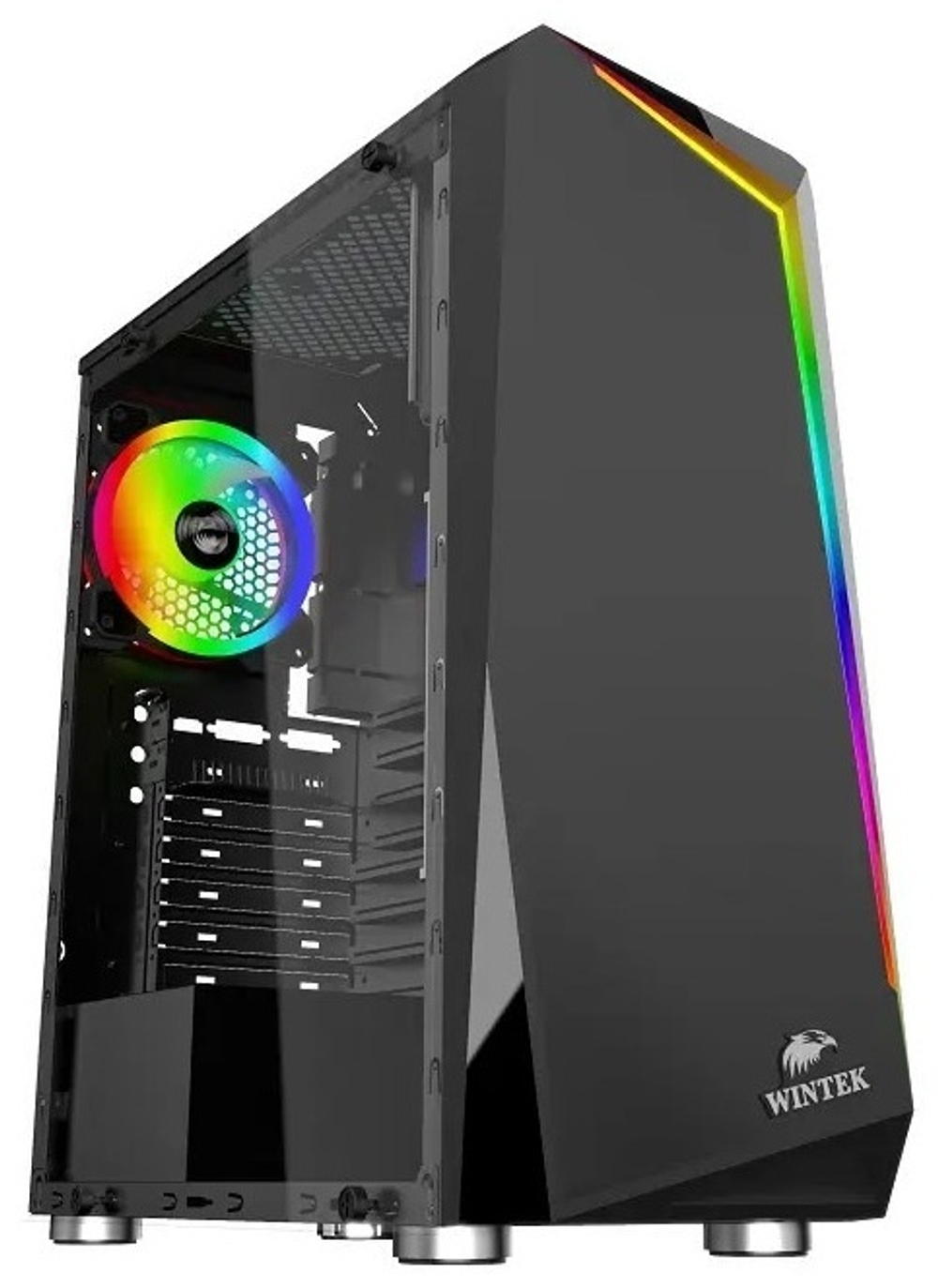 Корпус Wintek D533-B TG черный