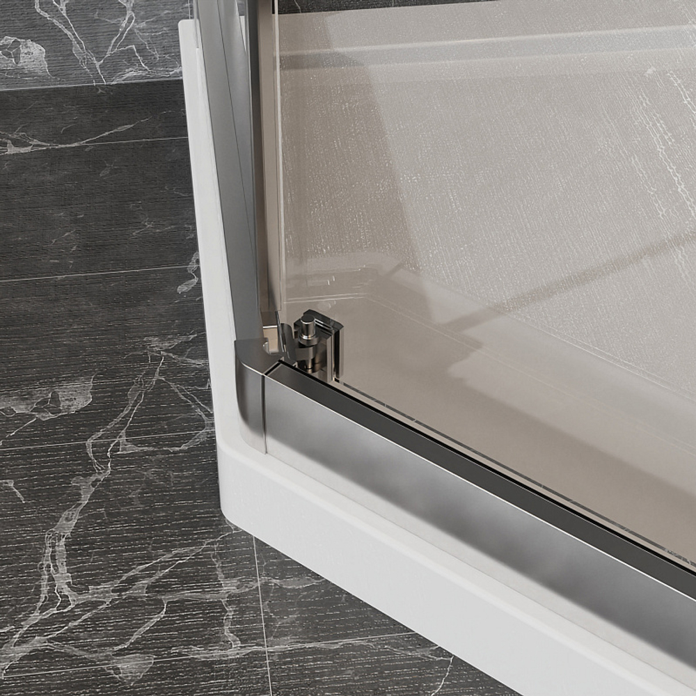 Душевое ограждение Azario OSAKA 900х900х1950 две сдвижные двери, прозрачное стекло 5 мм, профиль хром (AZ-092K2-90-CH-CL)