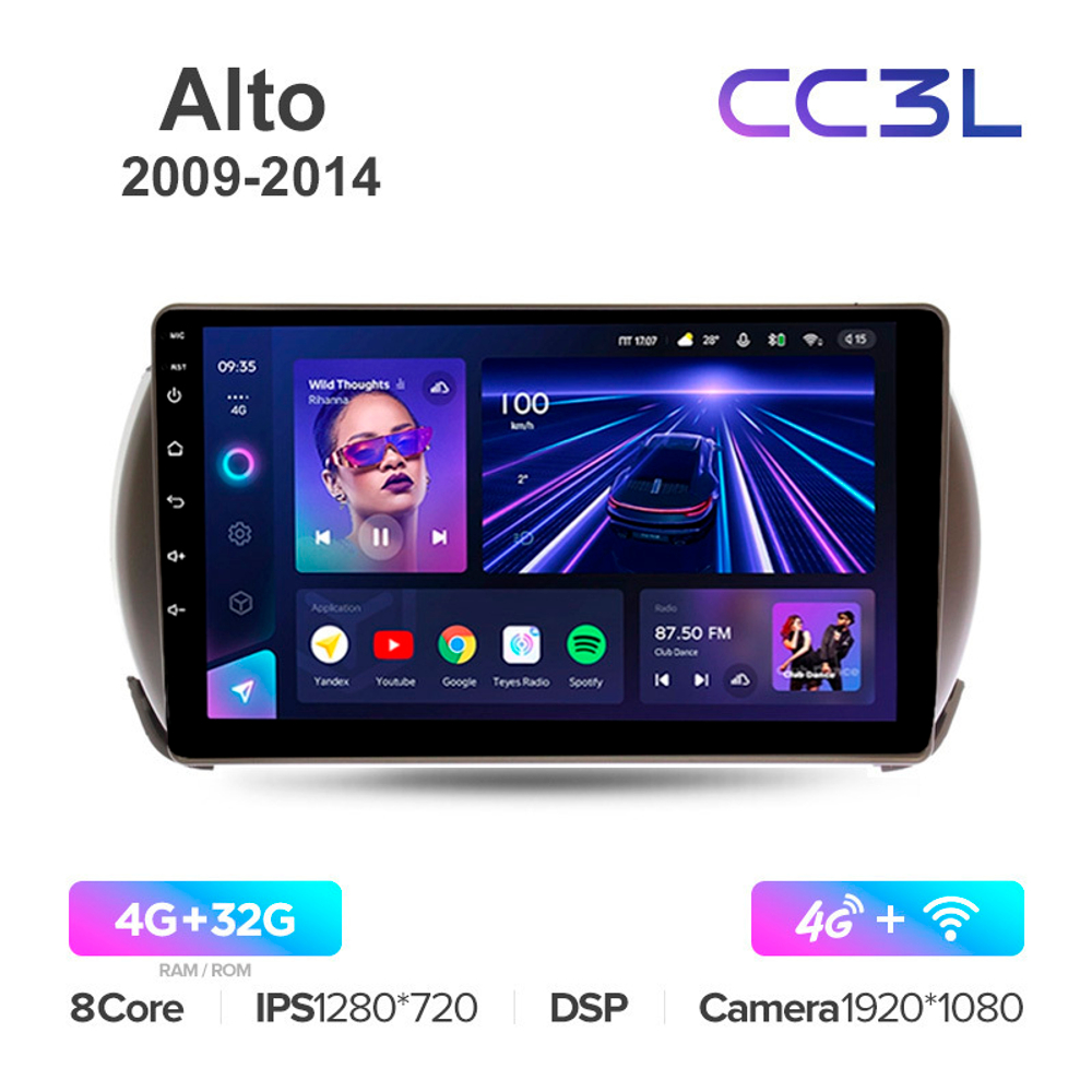 Teyes CC3L 9"для Suzuki Alto 2009-2014