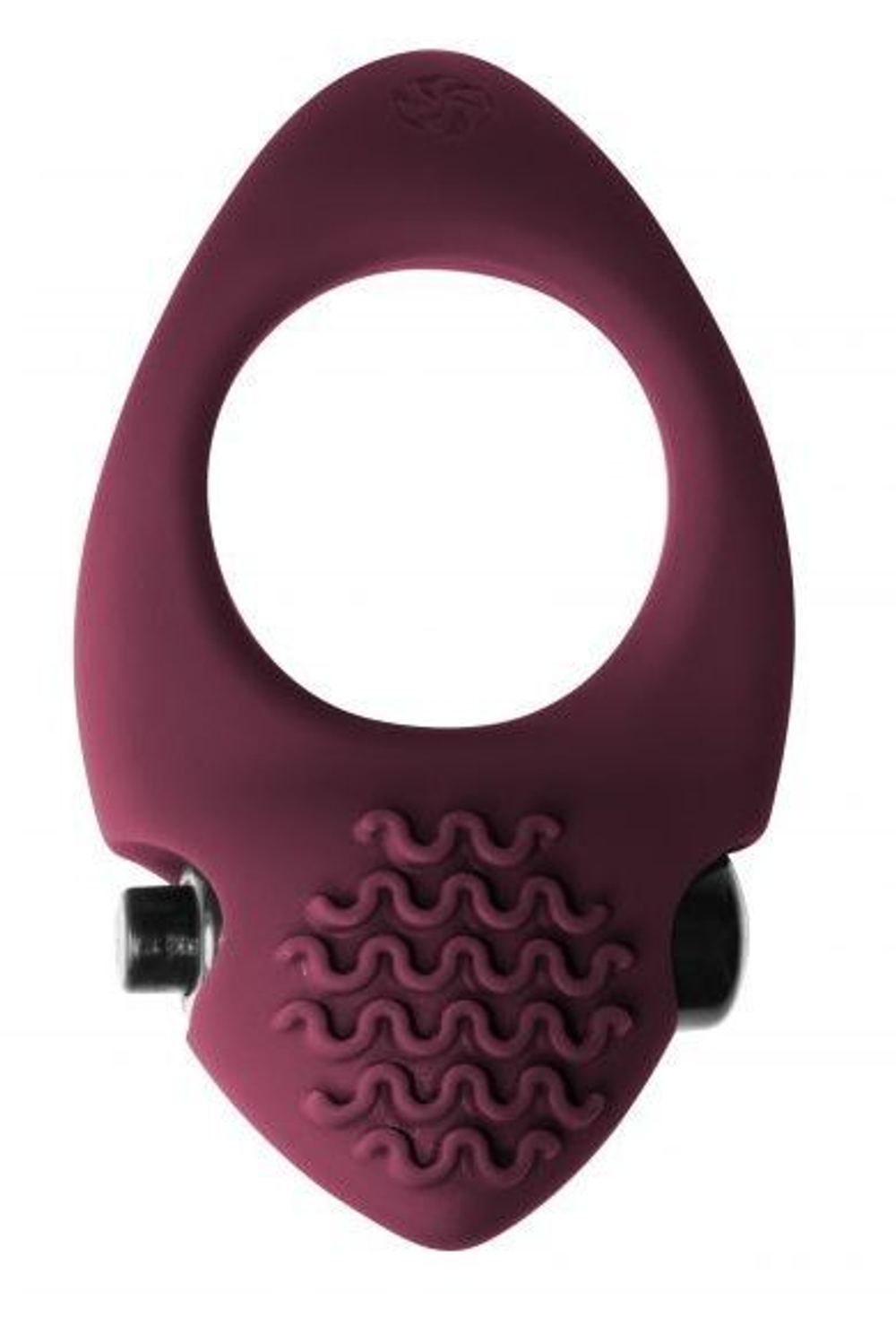 Бордовое эрекционное виброкольцо Pure Passion Midnight