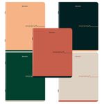 Тетрадь А5, 48 л., BRAUBERG, скоба, клетка, SoftTouch, "Минимал_Цвет", (микс в спайке), 405329