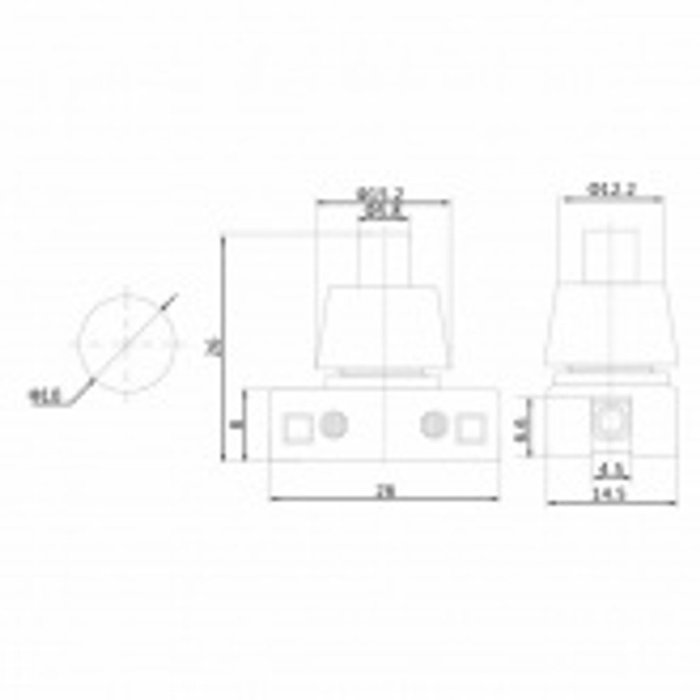 Выключатель-кнопка 250V 2А (2с) ON-OFF белый (для настольной лампы) Rexant 36-3012
