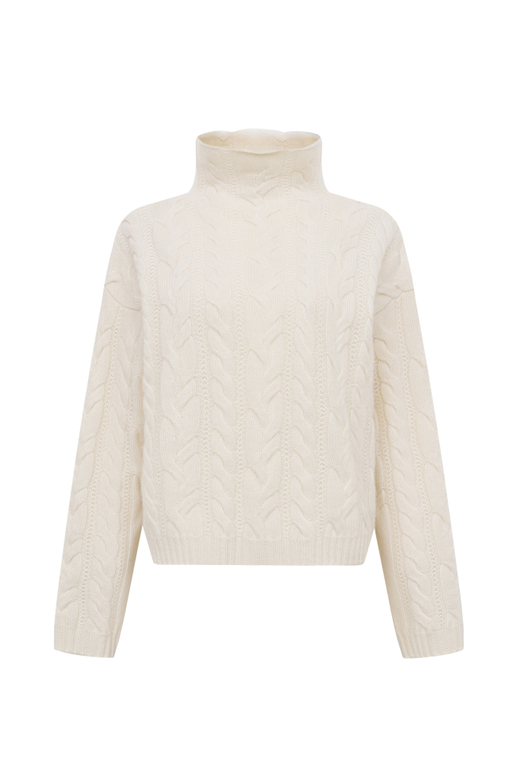 Кашемировый свитер с косами