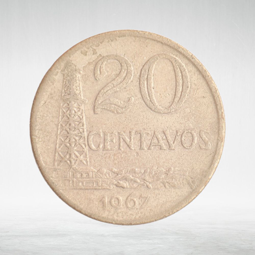 Brasil, 20 Centavos, 1967, VF