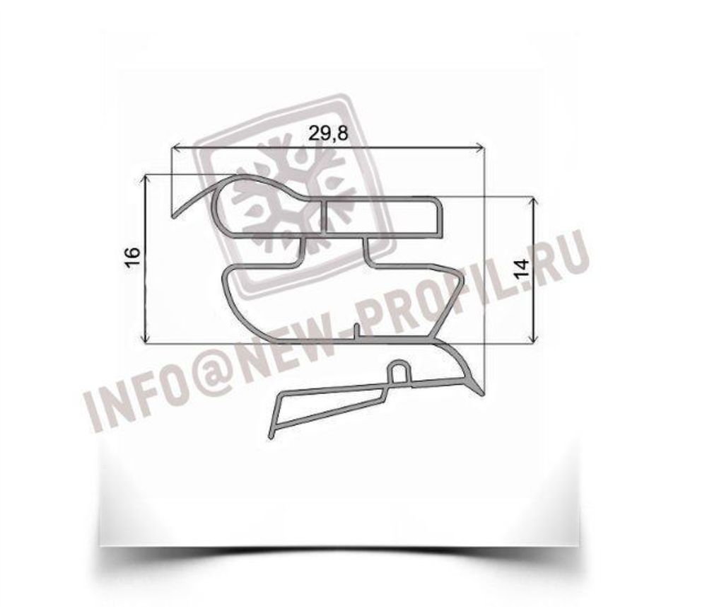 Уплотнитель для холодильника Индезит ST 145.028-WT-SNG м.к 350*570 мм(022)