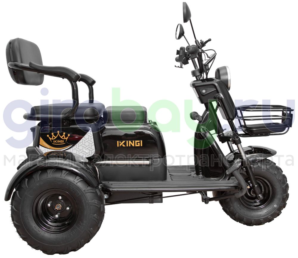 Электротрицикл IKINGI T3 Pro MAX 1000W (60V/30Ah) - Чёрный фото №7