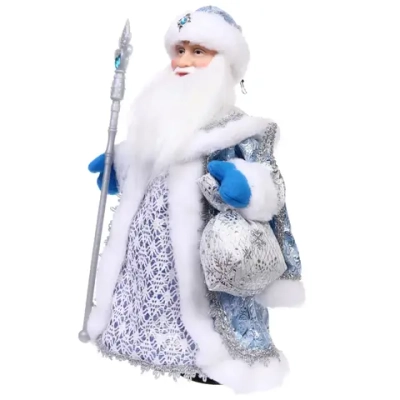 Дед Мороз музыкальный «Волшебная сказка» в голубой шубке 40 см