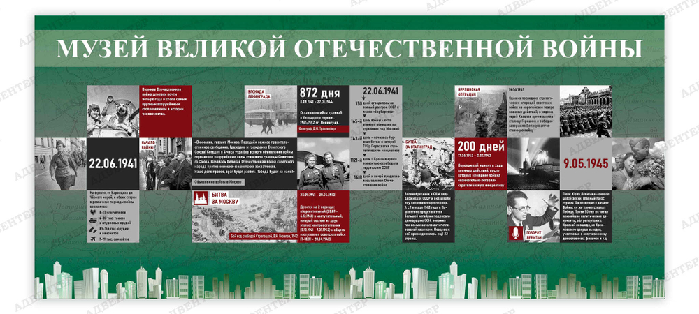 Стенд Музей Великой Отечественной войны 690