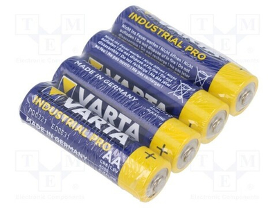Батарейка VARTA Industrial PRO AA/LR6, (4) шт. в пленке, 04006211354