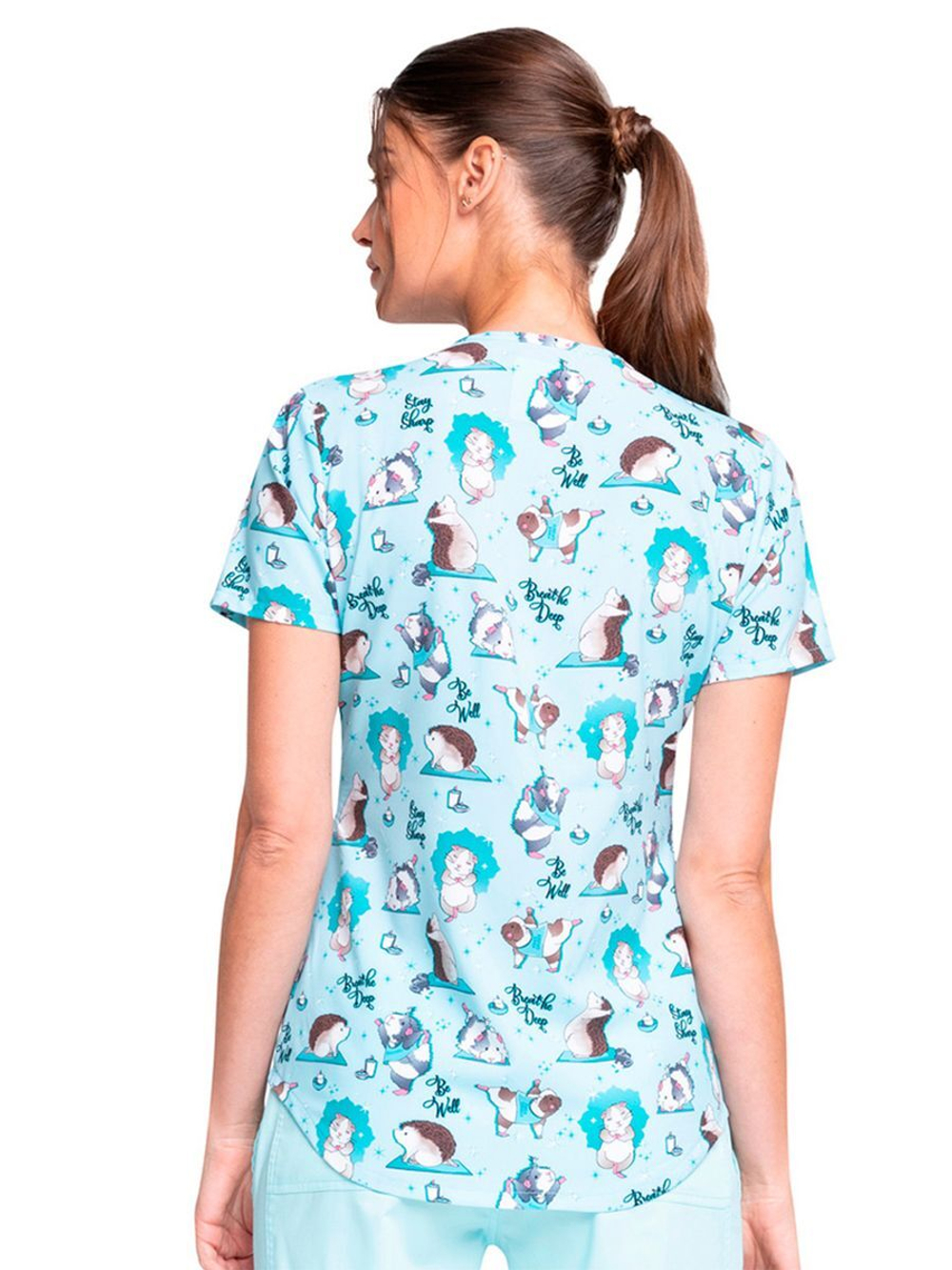 Топ медицинский женский Cherokee CK637, морской, S