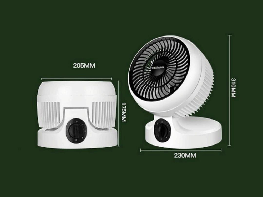 Складной настольный вентилятор для циркуляции воздуха, цвет белый