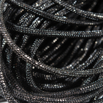 Черный стразовый шнур, металлические кристаллы, 4мм