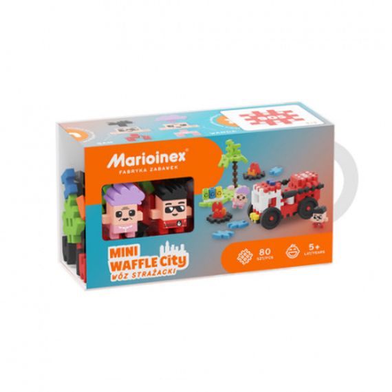 Конструктор Marioinex Mini Waffle City Пожарная машина 80 деталей