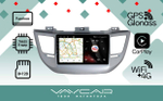 Магнитола для Hyundai Tucson 2016-2018 (рамка серебро) - Vaycar VA23-0546 на Android 13, 8-ядер, 4G SIM-слот