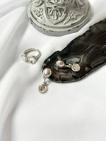 Серьги с подвесом из кристалла Swarovski