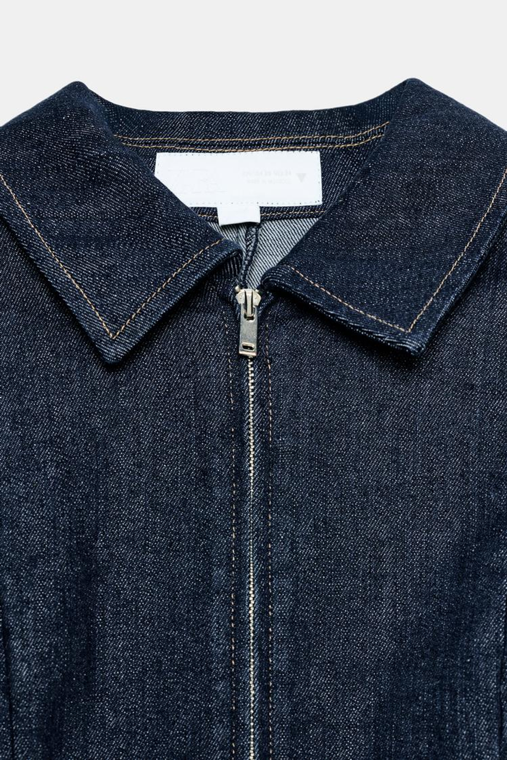 ZARA ДЖИНСОВОЕ ПЛАТЬЕ TRF НА МОЛНИИ, ТЕМНЫЙ ИНДИГО
