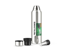 Термос Biostal Охота (1,6 литра), 2 чашки, с ситечком, стальной