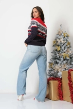 Джемпер С 850/сине-красный