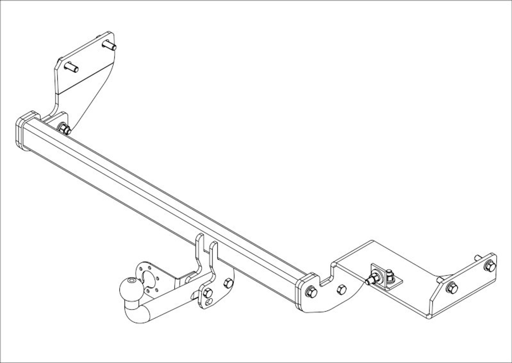 Фаркоп для Kia Rio X-Line 2017-2020 Тип шара: A. Нагрузки: 1300/75 кг, KI 35