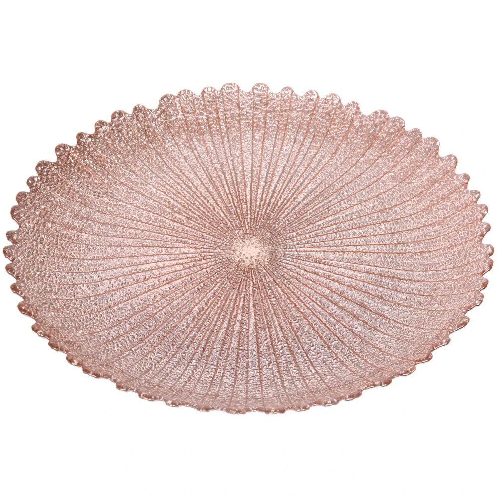 Тарелка 32см «Нимфа» розовое золото
