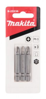 Бита PH3, 50 мм, E-form (MZ), 3 шт Makita B-25236